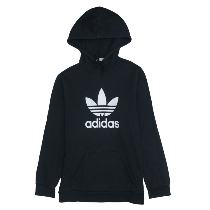 Adidas Men Black Pullover Hoodie Small Graphic Logo Sportswear