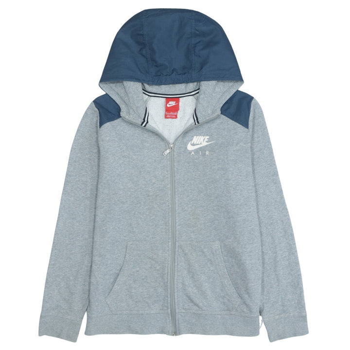 Nike Boys Grey Full Zip Hoodie XL 13-15 Years Hooded Sweatshirt