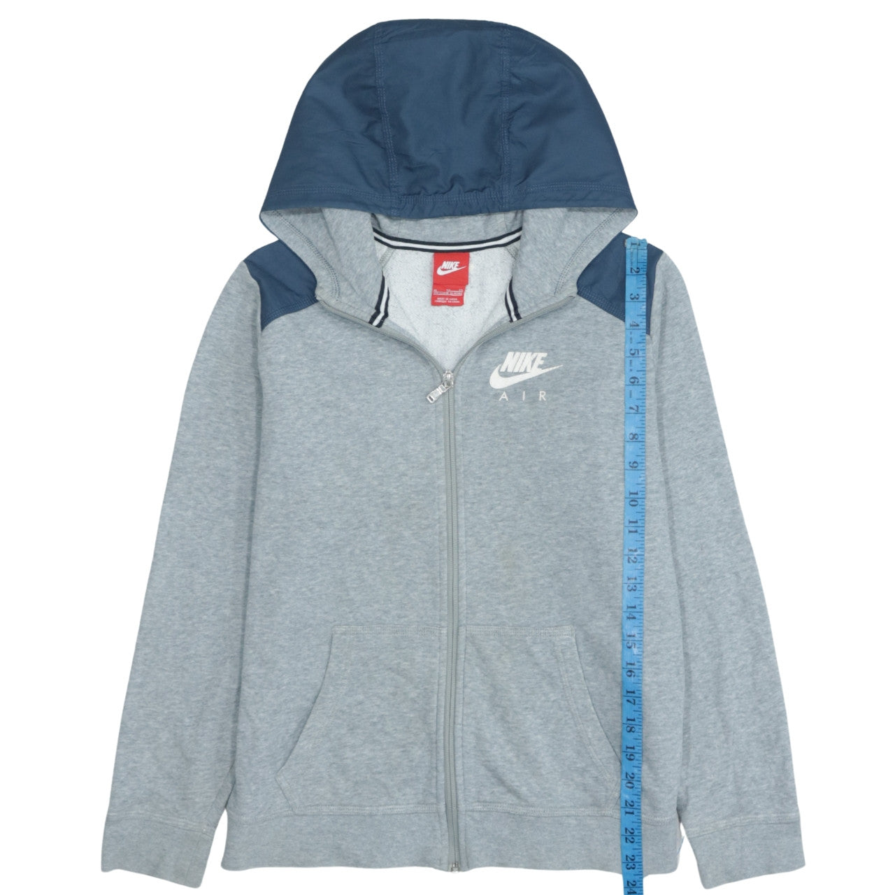 Nike Boys Grey Full Zip Hoodie XL 13-15 Years Hooded Sweatshirt