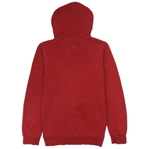 Adidas Boys Red Pullover Hoodie 13-14 Years Cotton Blend Logo Sportswear