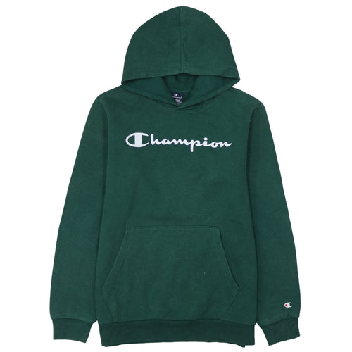 Champion Boys Green XL Hoodie 13-14 Years Pullover Cotton Blend Logo