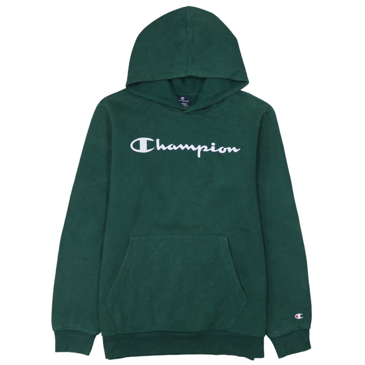 Champion Boys Green XL Hoodie 13-14 Years Pullover Cotton Blend Logo