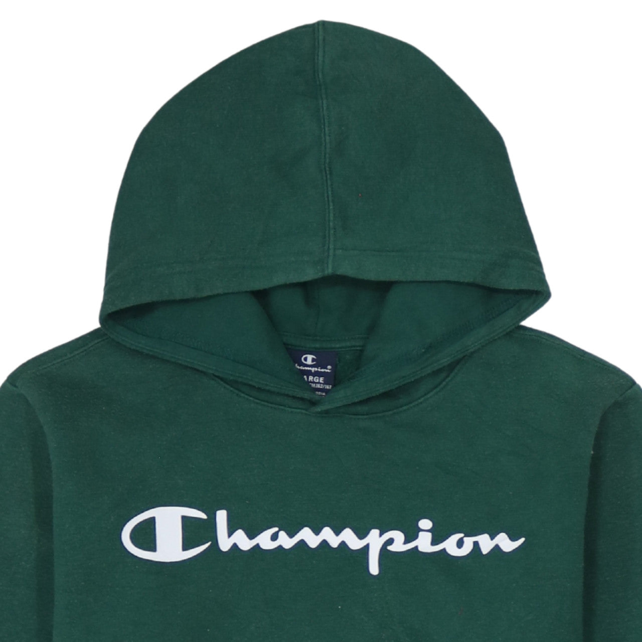 Champion Boys Green XL Hoodie 13-14 Years Pullover Cotton Blend Logo