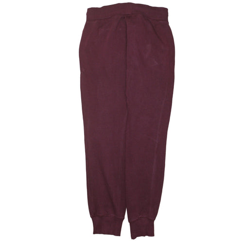 Adidas Women Burgundy Sweatpants Small 8-10 Joggers Drawstring Pockets