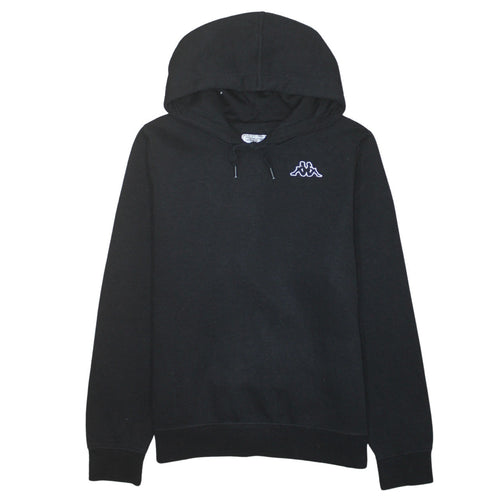 Kappa Men's Black Medium Pullover Hoodie Embroidered Logo