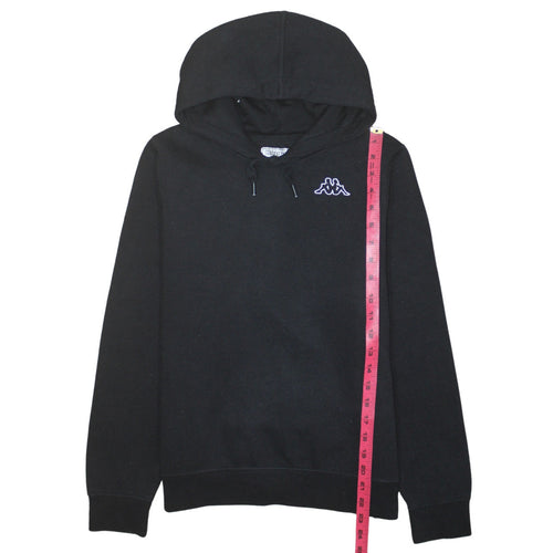 Kappa Men's Black Medium Pullover Hoodie Embroidered Logo