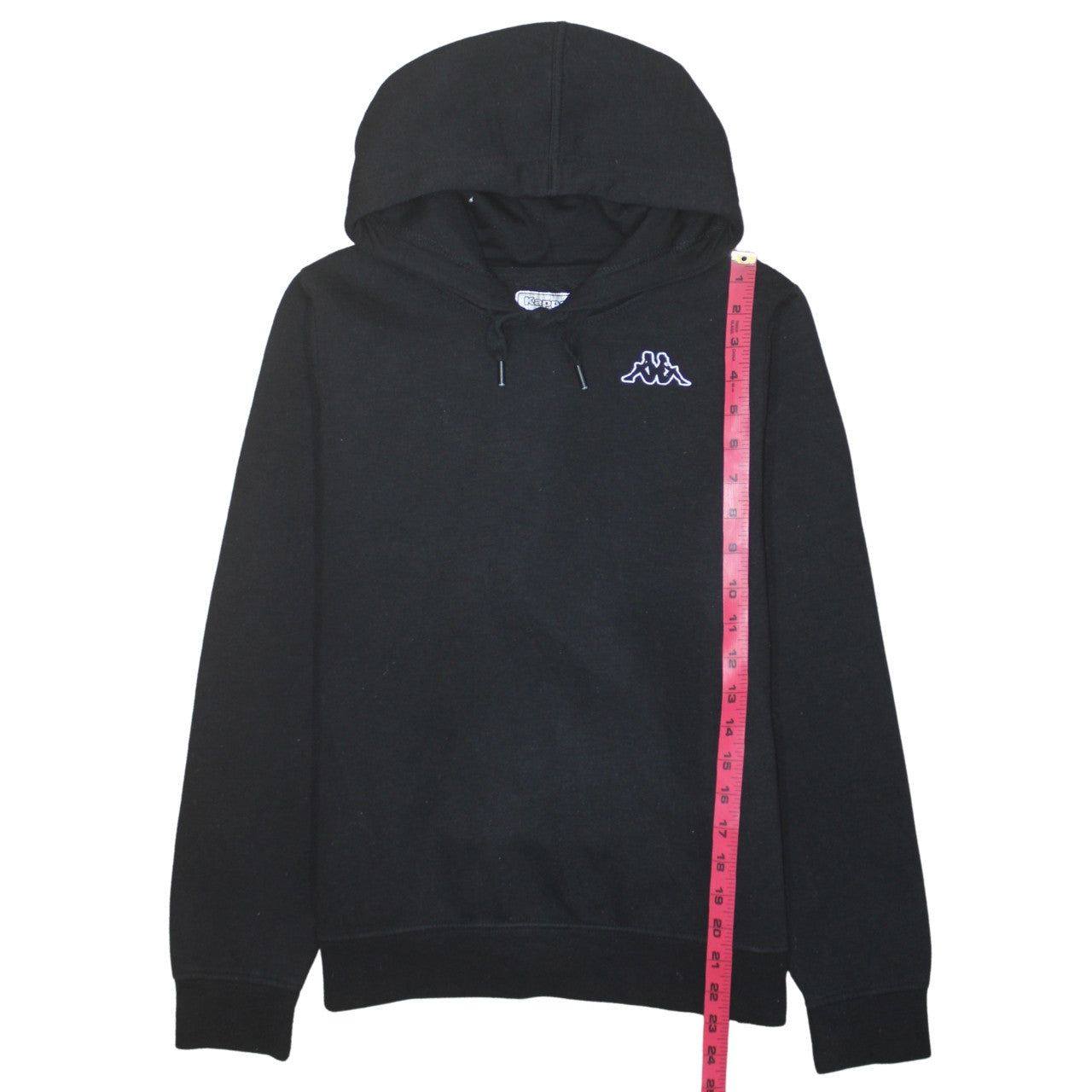 Kappa Men's Black Medium Pullover Hoodie Embroidered Logo