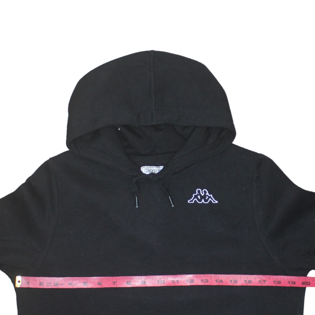 Kappa Men's Black Medium Pullover Hoodie Embroidered Logo
