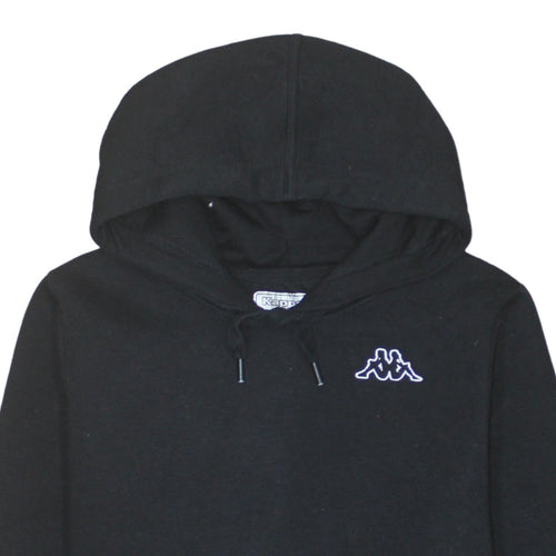 Kappa Men's Black Medium Pullover Hoodie Embroidered Logo