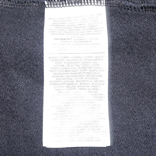 Nike Mens Black XXL Full Zip Hoodie Sweatshirt Classic Cotton Blend