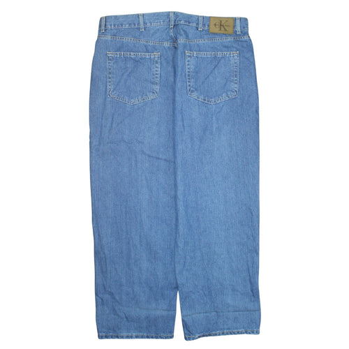 Calvin Klein Men's Blue Straight Fit Denim Jeans Size 42