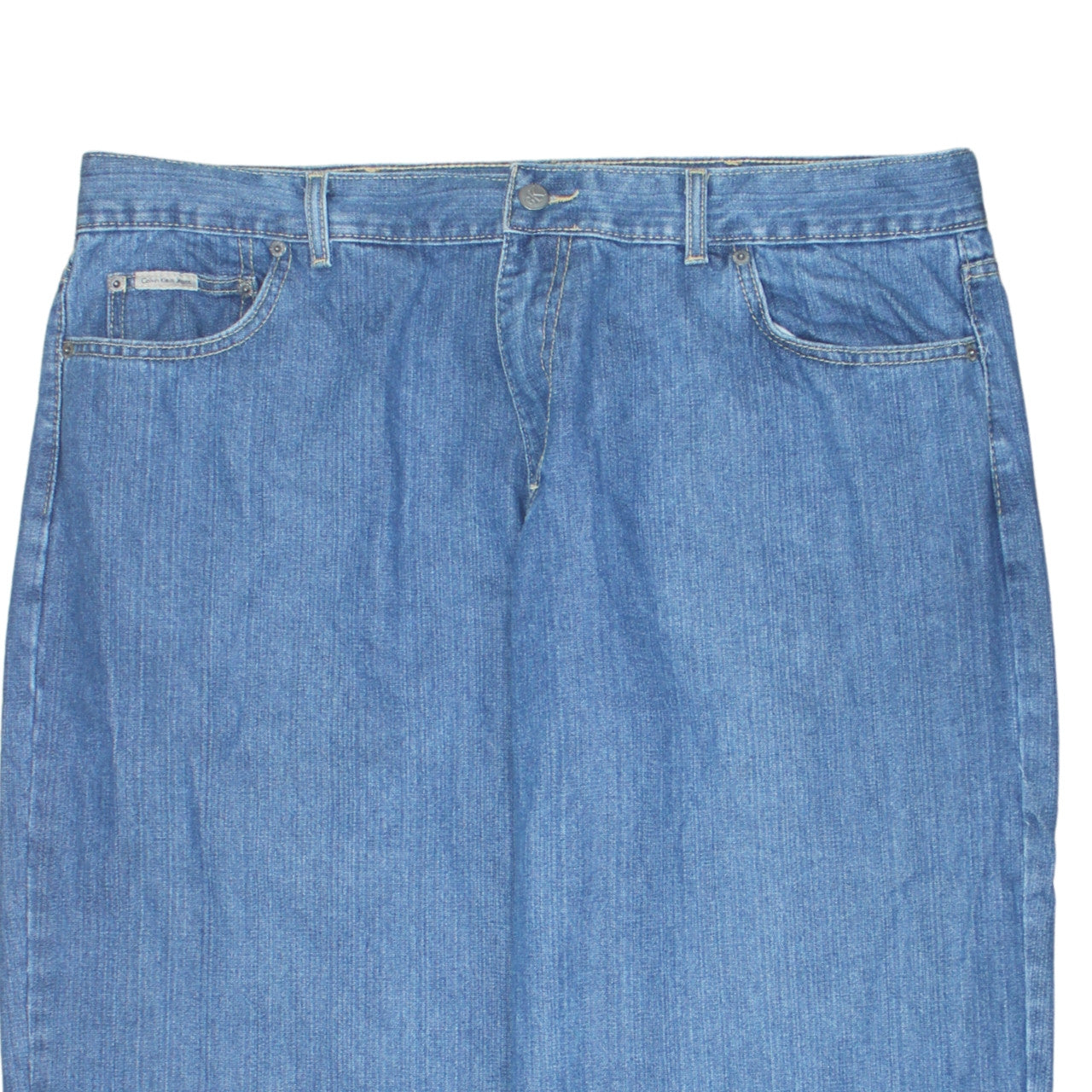 Calvin Klein Men's Blue Straight Fit Denim Jeans Size 42