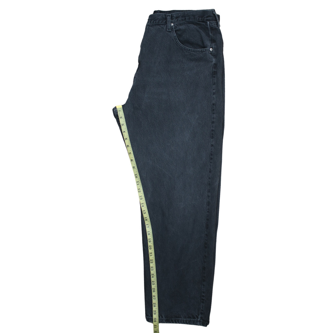 Wrangler Men's Black Relaxed Fit Denim Jeans 42x30 Straight Leg