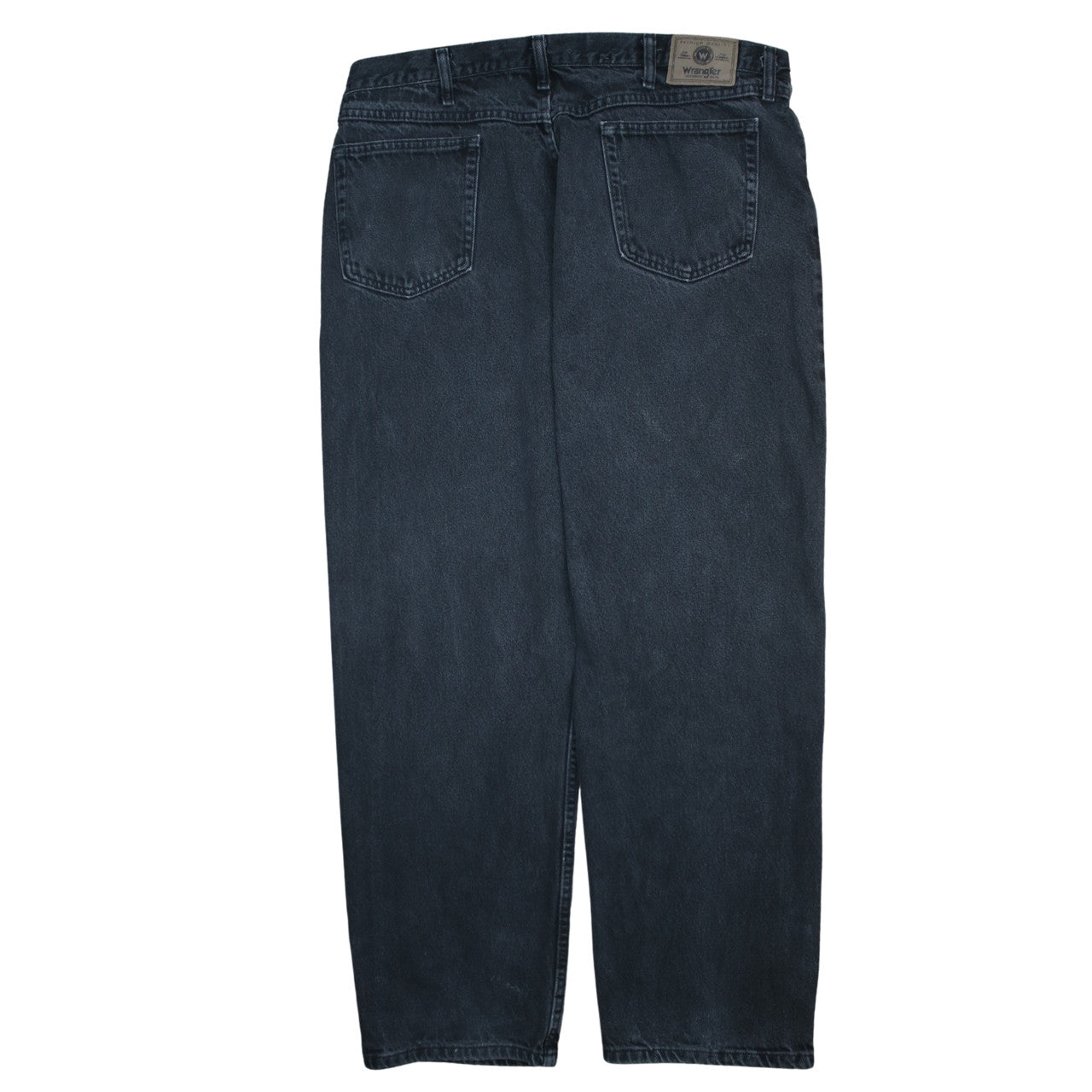 Wrangler Men's Black Relaxed Fit Denim Jeans 42x30 Straight Leg