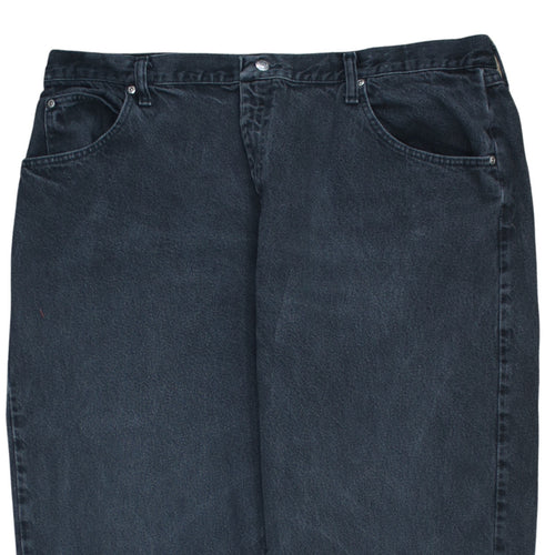 Wrangler Men's Black Relaxed Fit Denim Jeans 42x30 Straight Leg