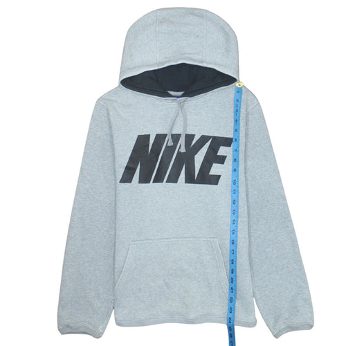 Nike Men's Grey Pullover Hoodie Small Graphic Sports Fleece