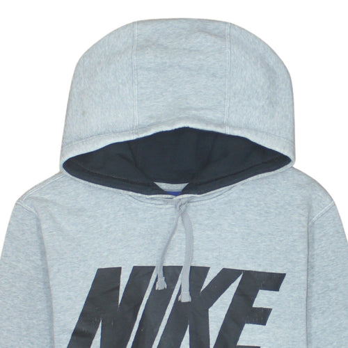 Nike Men's Grey Pullover Hoodie Small Graphic Sports Fleece