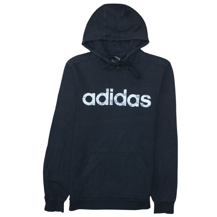 adidas Men's Black Pullover Hoodie S Regular Fit Graphic Sportswear