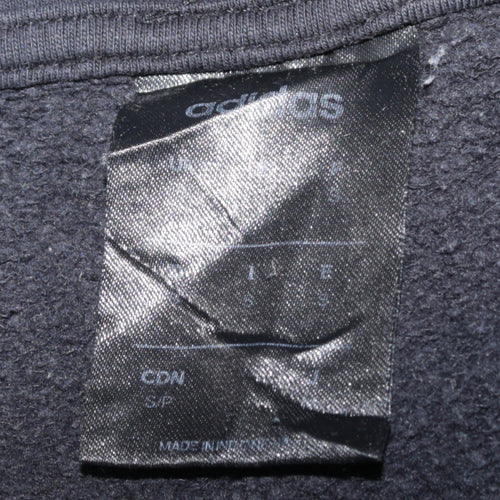 adidas Men's Black Pullover Hoodie S Regular Fit Graphic Sportswear