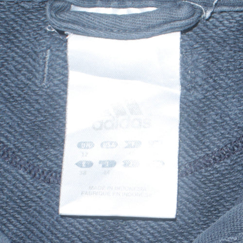 Adidas Women’s Grey Full Zip Hoodie Size 12 Casual Logo Sweatshirt
