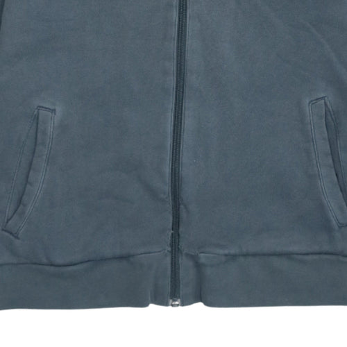 Adidas Women’s Grey Full Zip Hoodie Size 12 Casual Logo Sweatshirt
