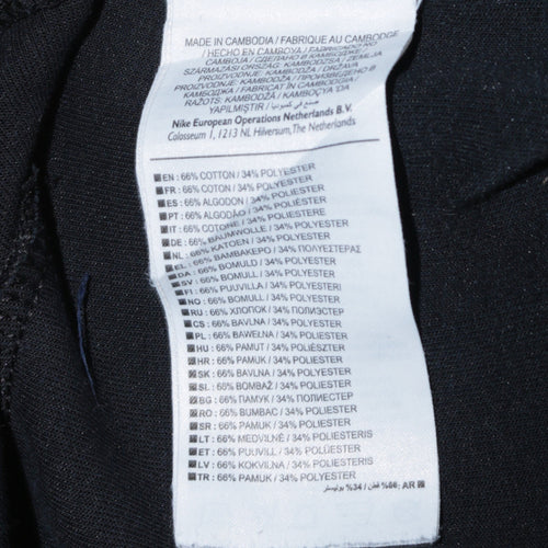 Nike Men's Black Jogger Trousers M Cotton Blend Fleece
