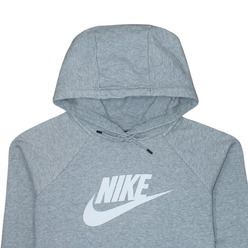 Nike Men's Grey Pullover Hoodie Medium Regular Fit Logo Sweatshirt