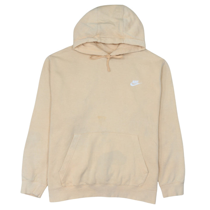 Nike Women Beige Pullover Hoodie XL Cotton Blend Casual Hoodie