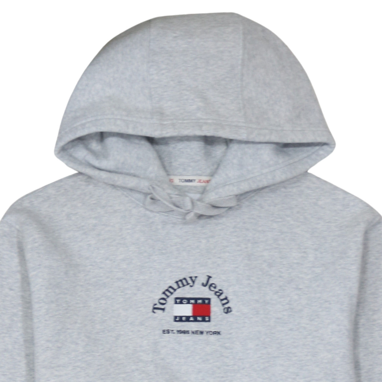 Tommy Jeans Men's Grey Pullover Hoodie M Embroidered Logo
