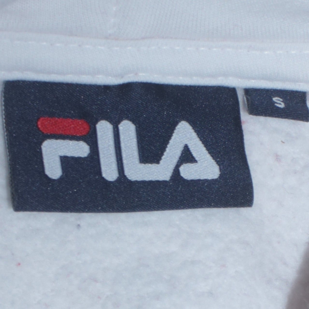 Fila Women's Red White Navy Colourblock Pullover Hoodie Size S