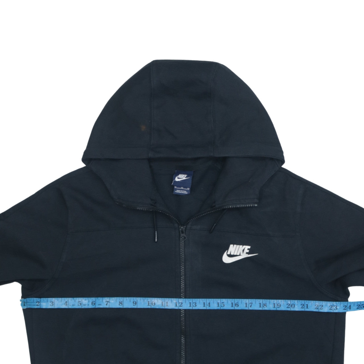 Nike Men's Black XL Full Zip Hoodie Cotton Blend Sportswear