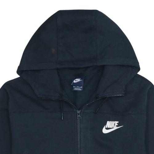 Nike Men's Black XL Full Zip Hoodie Cotton Blend Sportswear