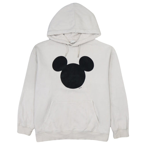 H&M Disney Women’s Beige Mickey Hoodie M Cotton Blend Pullover