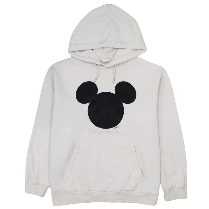 H&M Disney Women’s Beige Mickey Hoodie M Cotton Blend Pullover