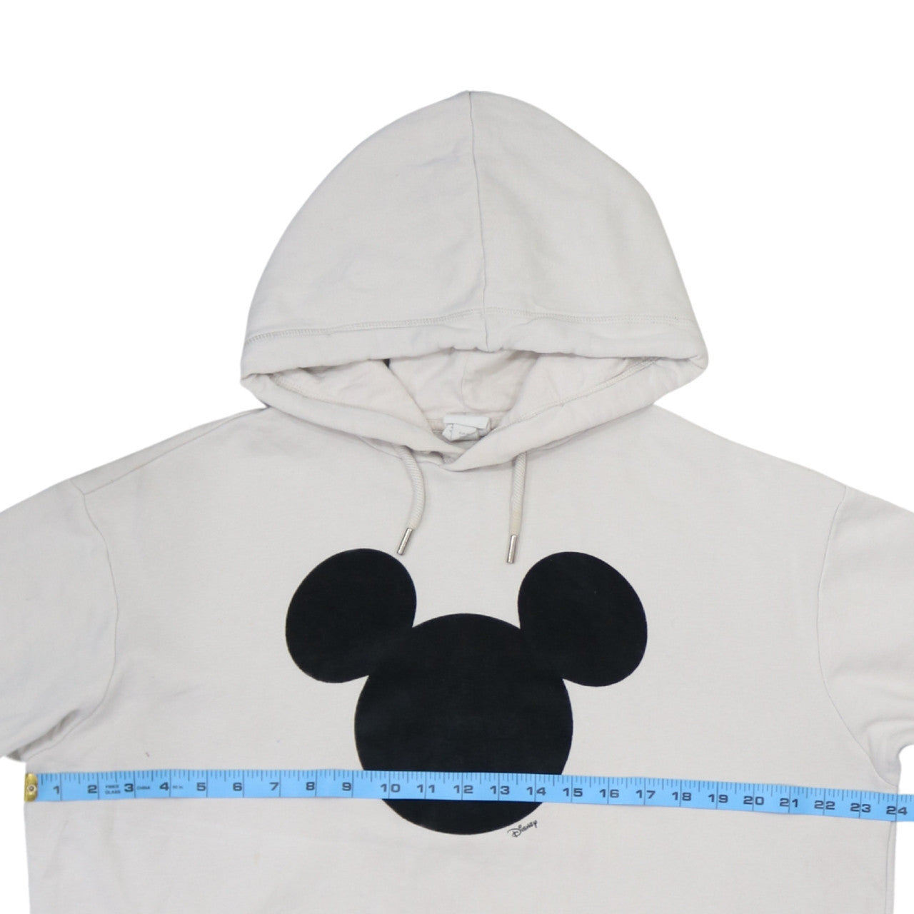 H&M Disney Women’s Beige Mickey Hoodie M Cotton Blend Pullover