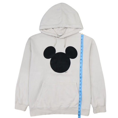 H&M Disney Women’s Beige Mickey Hoodie M Cotton Blend Pullover