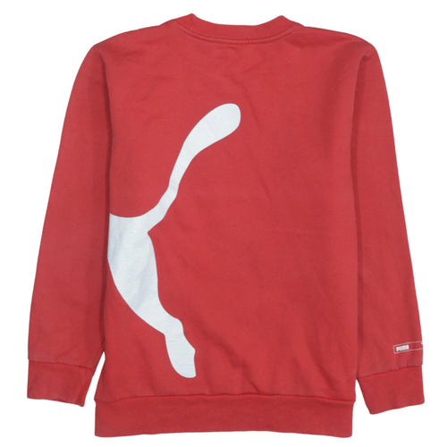 Puma Boys Red Crew Neck Pullover Sweatshirt - 12 Years