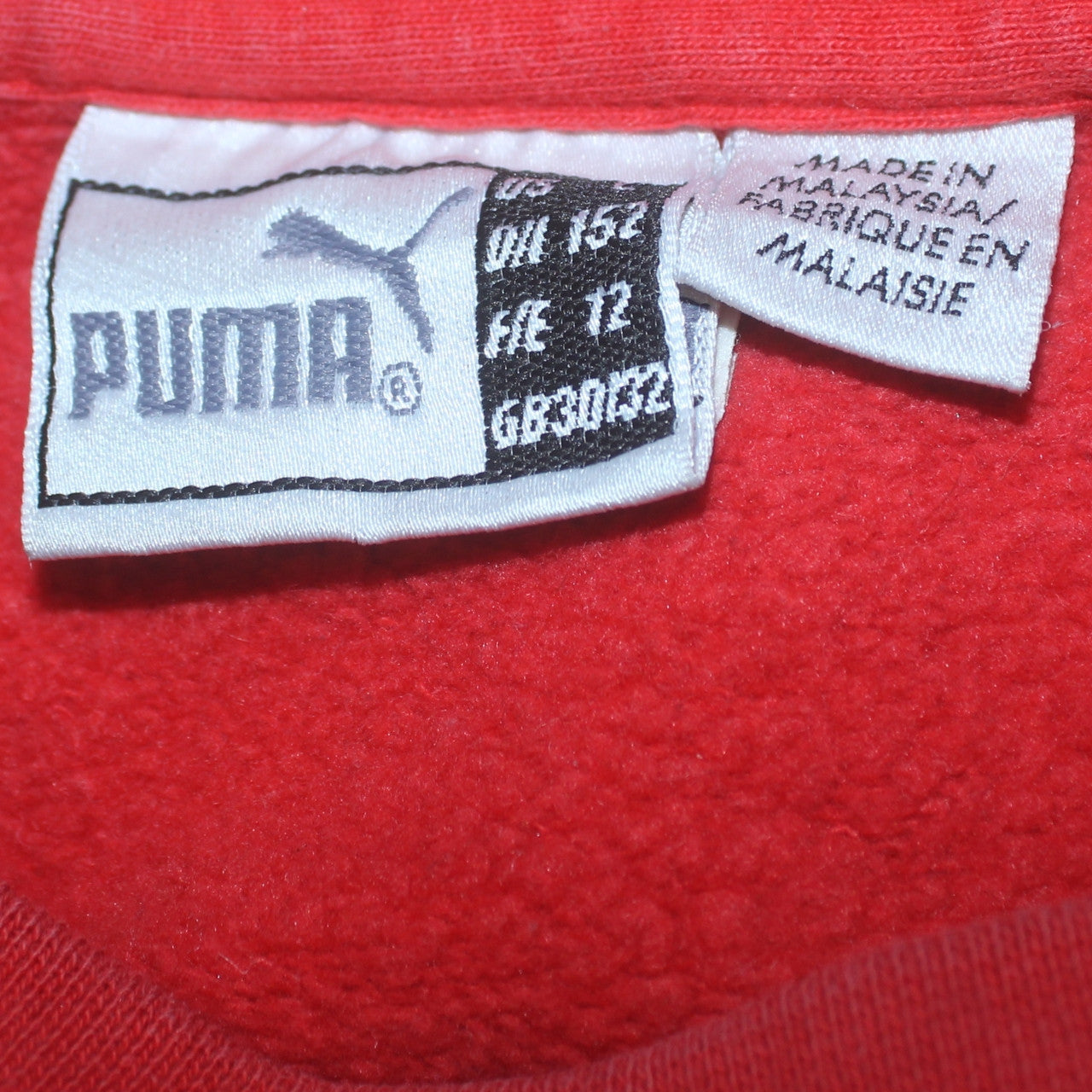 Puma Boys Red Crew Neck Pullover Sweatshirt - 12 Years