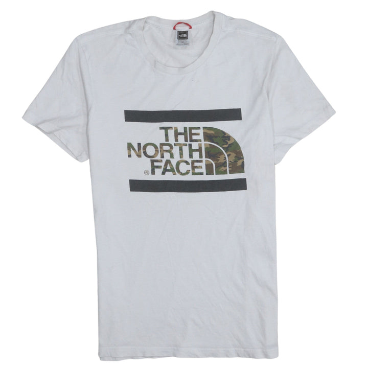 The North Face Men's White Camouflage Logo T-Shirt Size S