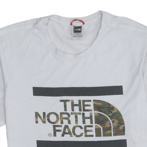 The North Face Men's White Camouflage Logo T-Shirt Size S