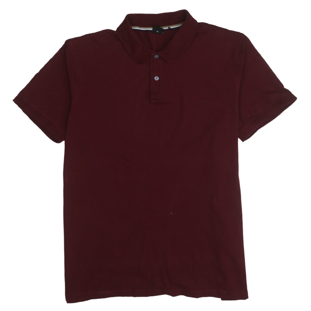 BOSS Men's Red Cotton Polo Shirt Size M Regular Fit