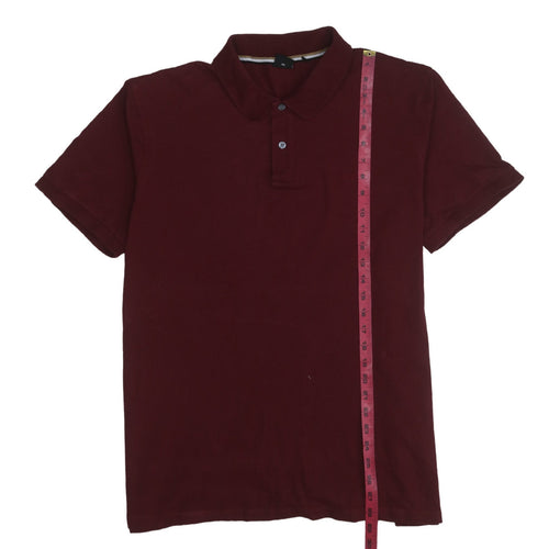 BOSS Men's Red Cotton Polo Shirt Size M Regular Fit