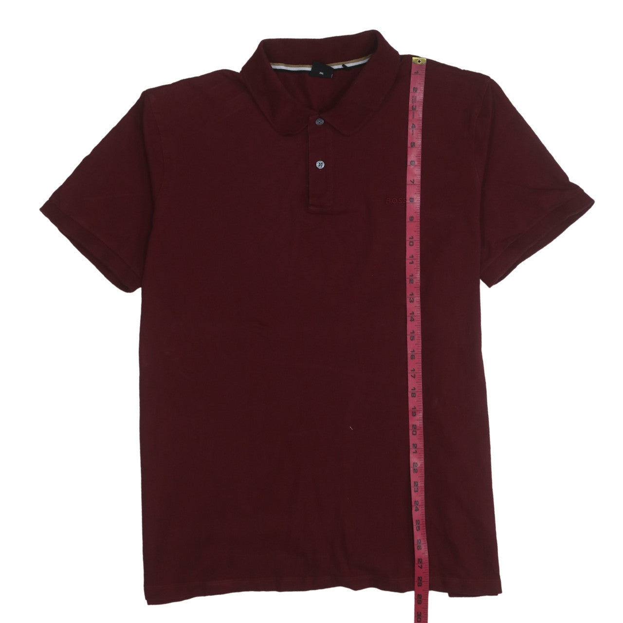 BOSS Men's Red Cotton Polo Shirt Size M Regular Fit