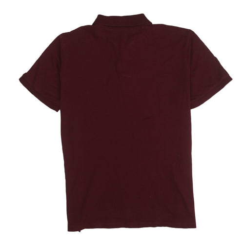 BOSS Men's Red Cotton Polo Shirt Size M Regular Fit