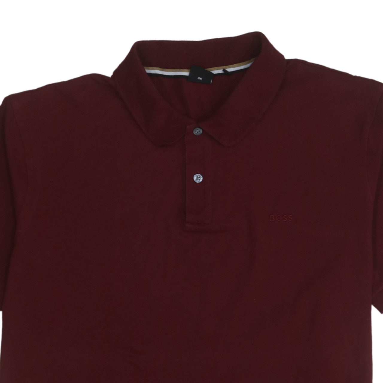 BOSS Men's Red Cotton Polo Shirt Size M Regular Fit
