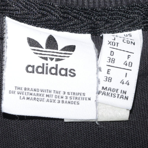 Adidas Womens Black Cotton T-Shirt Size 12 Short Sleeve Crew Neck