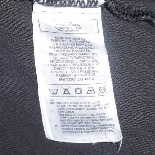 Adidas Womens Black Cotton T-Shirt Size 12 Short Sleeve Crew Neck