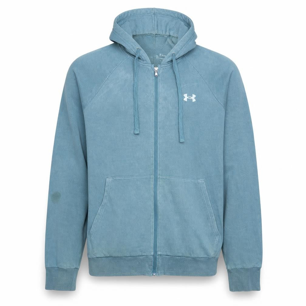 Under Armour Men's Blue Full Zip Fleece Hoodie Size M