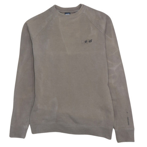 Diesel Mens Brown XS Crew Neck Logo Pullover Sweatshirt