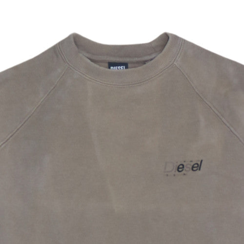 Diesel Mens Brown XS Crew Neck Logo Pullover Sweatshirt
